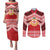 Personalised Kolisi Tonga College Atele Couples Matching Puletasi and Long Sleeve Button Shirt Polynesian Ngatu Tribal