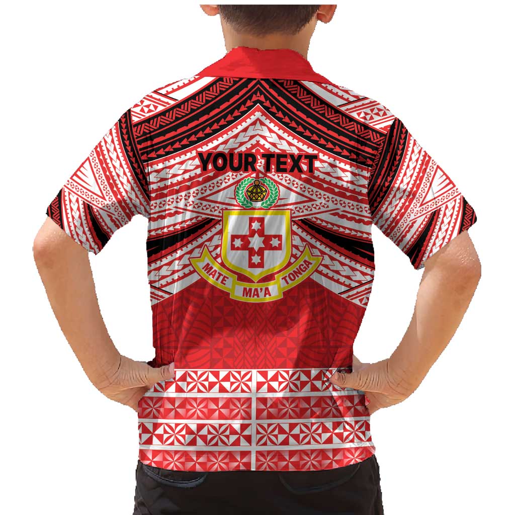 Personalised Kolisi Tonga College Atele Family Matching Mermaid Dress and Hawaiian Shirt Polynesian Ngatu Tribal