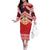 Personalised Kolisi Tonga College Atele Family Matching Off The Shoulder Long Sleeve Dress and Hawaiian Shirt Polynesian Ngatu Tribal