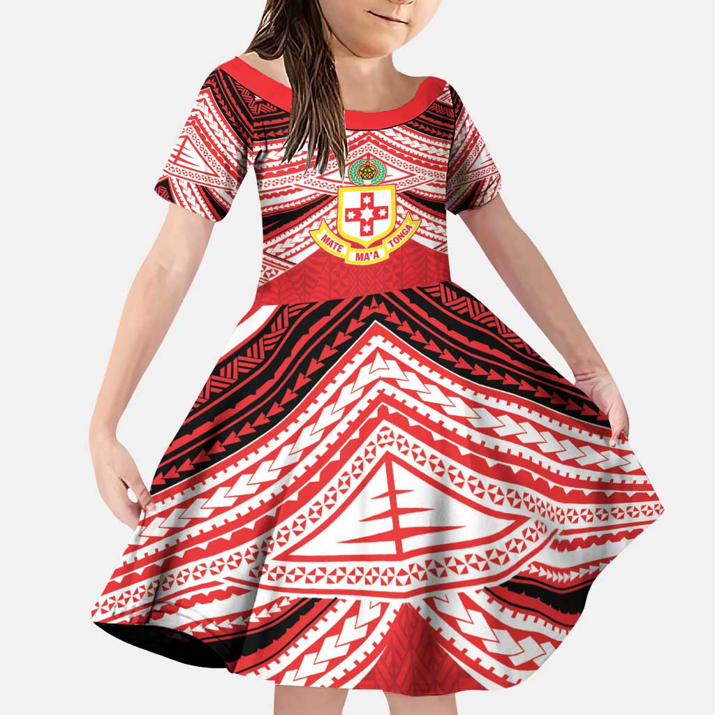 Personalised Kolisi Tonga College Atele Family Matching Puletasi and Hawaiian Shirt Polynesian Ngatu Tribal