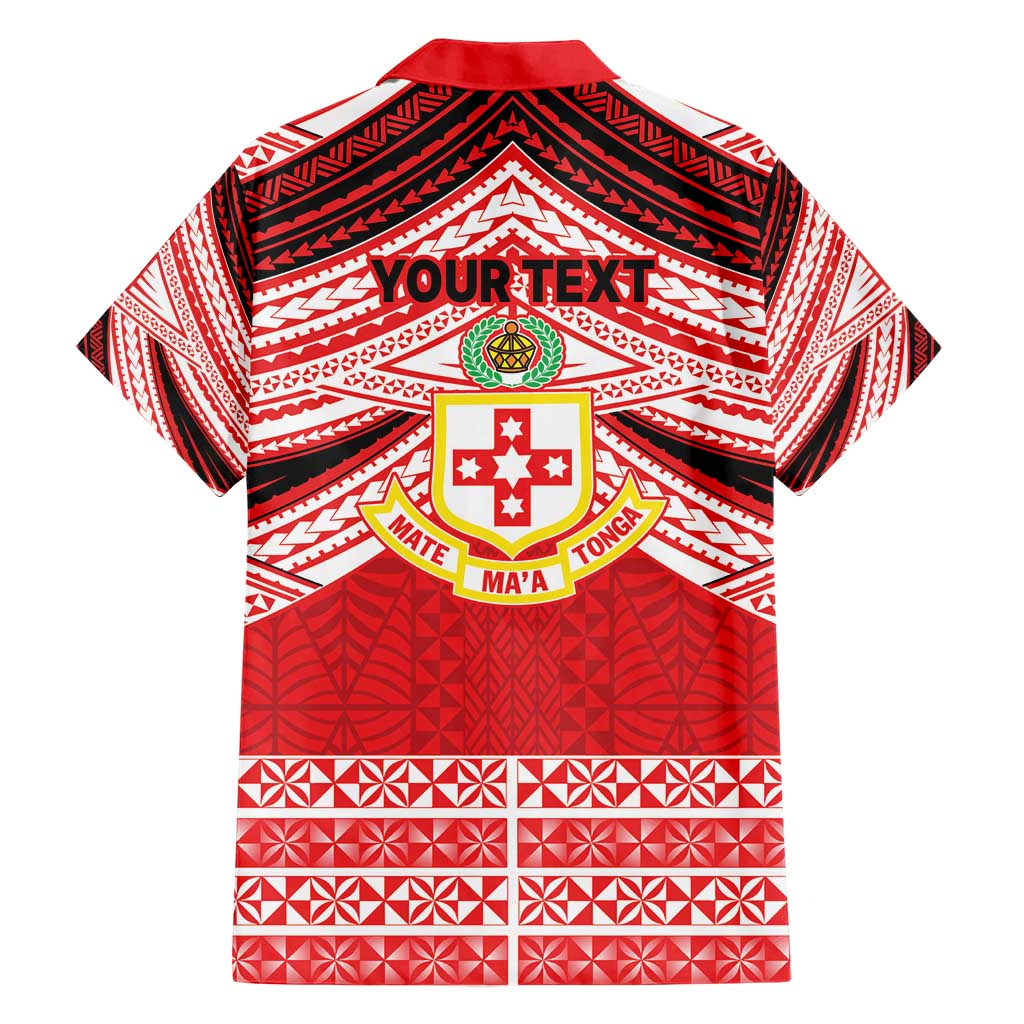 Personalised Kolisi Tonga College Atele Family Matching Short Sleeve Bodycon Dress and Hawaiian Shirt Polynesian Ngatu Tribal