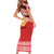 Personalised Kolisi Tonga College Atele Family Matching Short Sleeve Bodycon Dress and Hawaiian Shirt Polynesian Ngatu Tribal