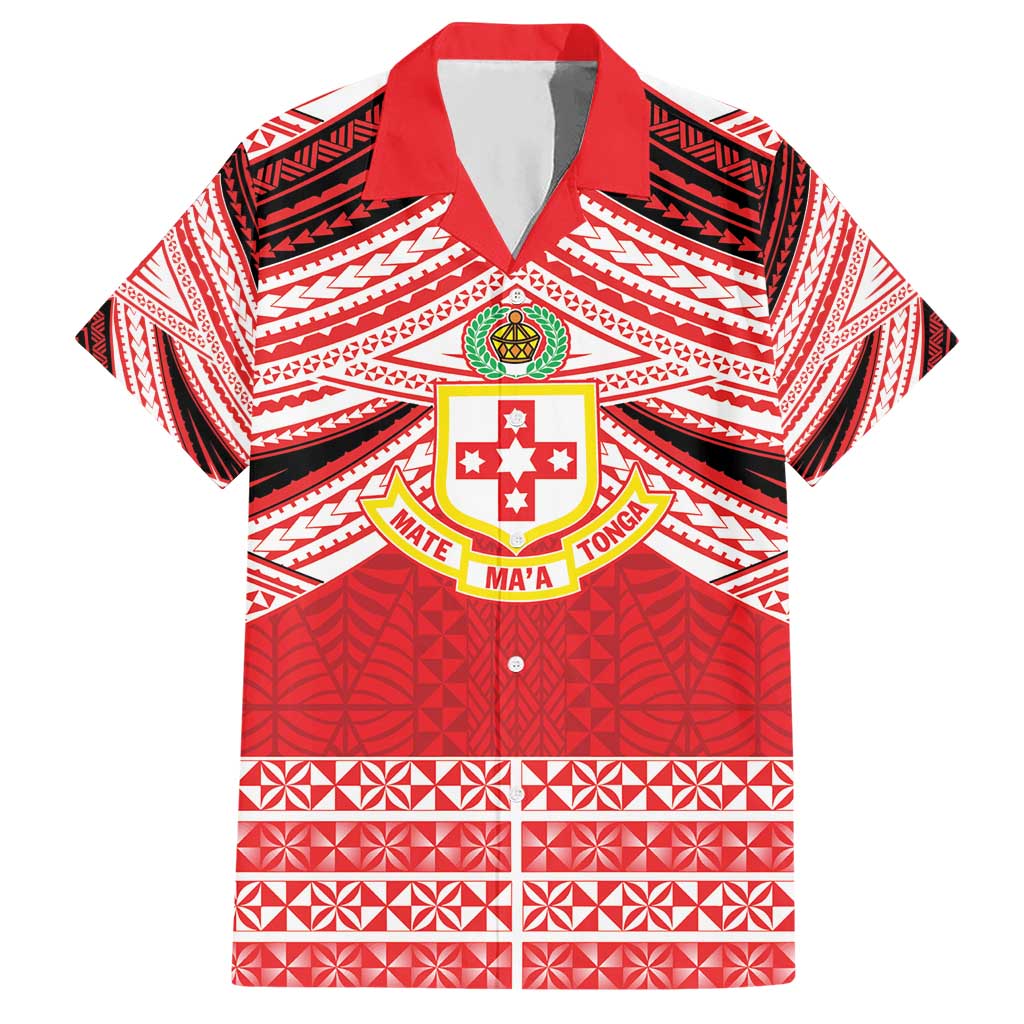 Personalised Kolisi Tonga College Atele Hawaiian Shirt Polynesian Ngatu Tribal