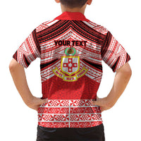 Personalised Kolisi Tonga College Atele Kid Hawaiian Shirt Polynesian Ngatu Tribal
