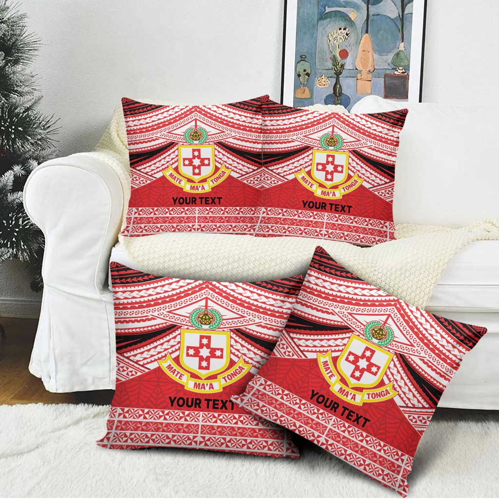 Personalised Kolisi Tonga College Atele Pillow Cover Polynesian Ngatu Tribal - Polynesian Pride