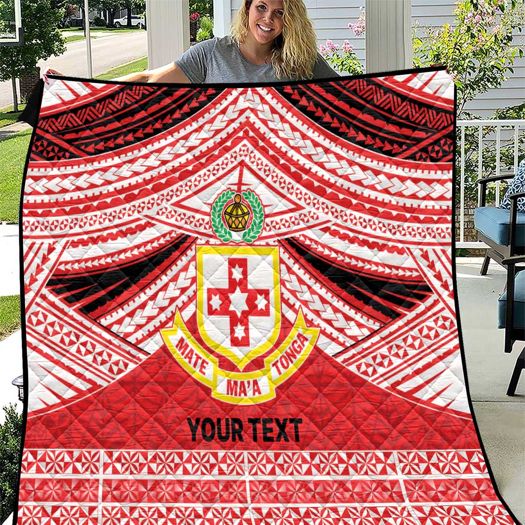 Personalised Kolisi Tonga College Atele Quilt Polynesian Ngatu Tribal