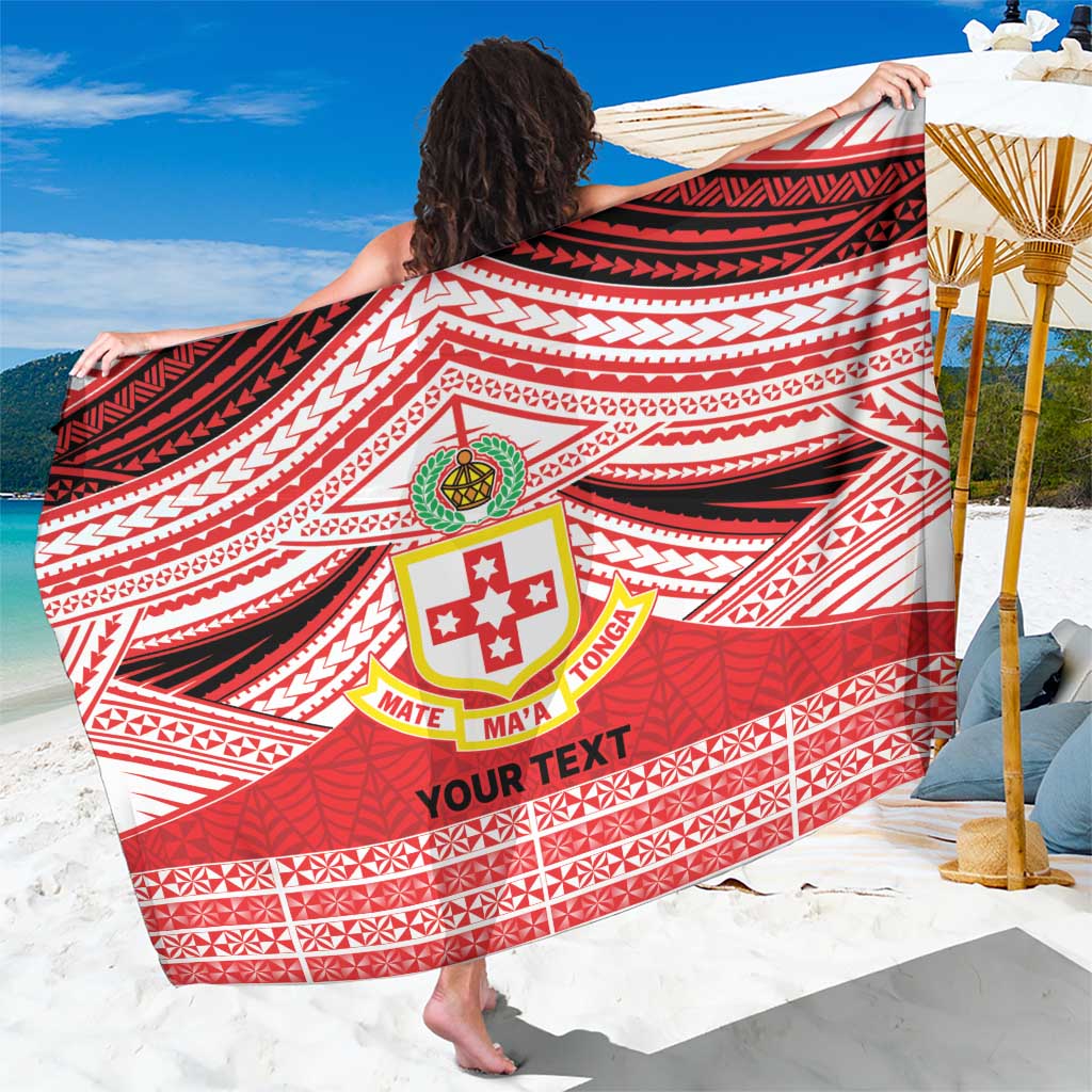 Personalised Kolisi Tonga College Atele Sarong Polynesian Ngatu Tribal
