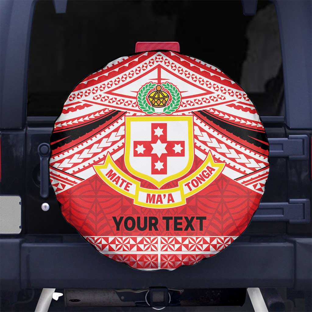 Personalised Kolisi Tonga College Atele Spare Tire Cover Polynesian Ngatu Tribal