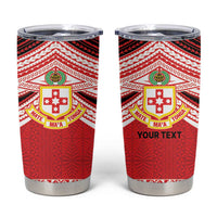 Personalised Kolisi Tonga College Atele Tumbler Cup Polynesian Ngatu Tribal