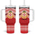 Personalised Kolisi Tonga College Atele Tumbler With Handle Polynesian Ngatu Tribal