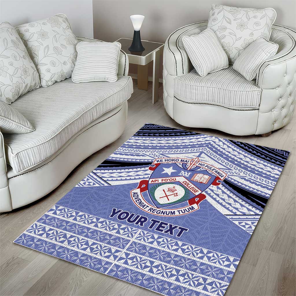 Personalised Tonga Apifoou College Area Rug Polynesian Ngatu Tribal