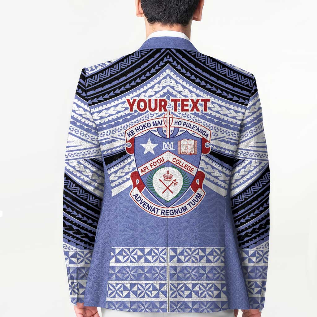 Personalised Tonga Apifoou College Blazer Polynesian Ngatu Tribal - Polynesian Pride