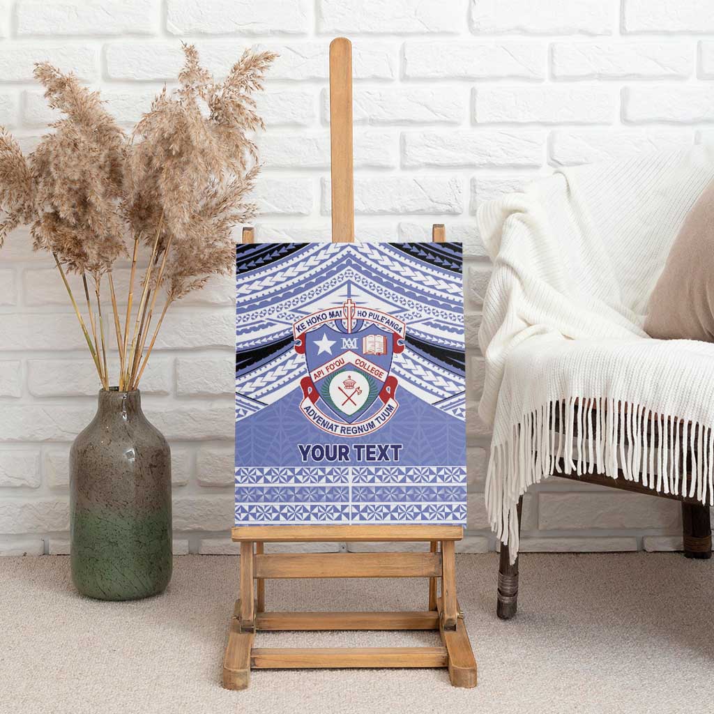 Personalised Tonga Apifoou College Canvas Wall Art Polynesian Ngatu Tribal
