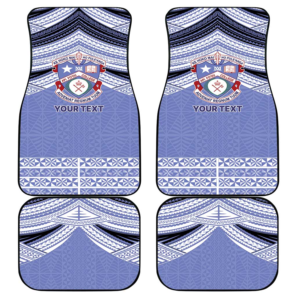 Personalised Tonga Apifoou College Car Mats Polynesian Ngatu Tribal