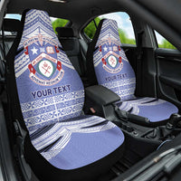 Personalised Tonga Apifoou College Car Seat Cover Polynesian Ngatu Tribal