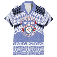 Personalised Tonga Apifoou College Family Matching Long Sleeve Bodycon Dress and Hawaiian Shirt Polynesian Ngatu Tribal
