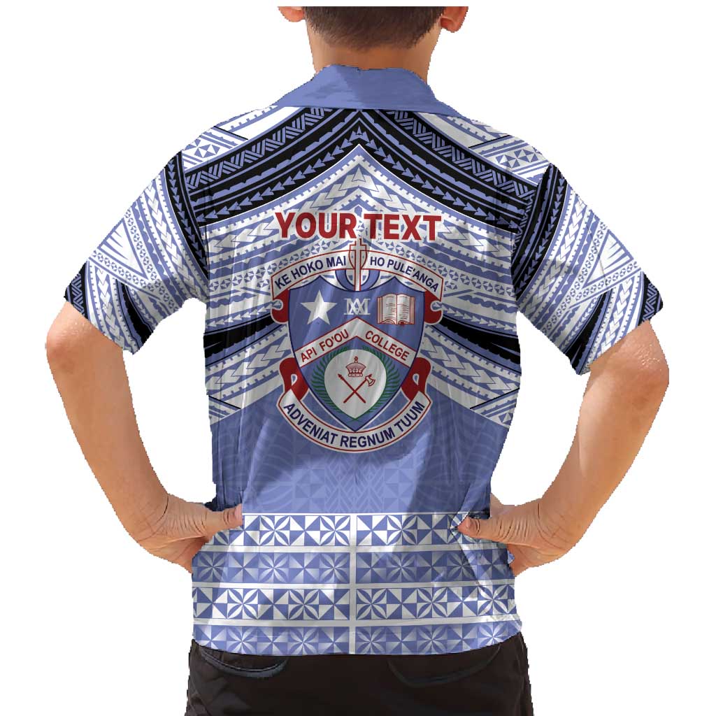 Personalised Tonga Apifoou College Family Matching Mermaid Dress and Hawaiian Shirt Polynesian Ngatu Tribal