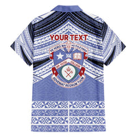 Personalised Tonga Apifoou College Family Matching Off Shoulder Maxi Dress and Hawaiian Shirt Polynesian Ngatu Tribal