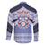 Personalised Tonga Apifoou College Family Matching Off Shoulder Short Dress and Hawaiian Shirt Polynesian Ngatu Tribal