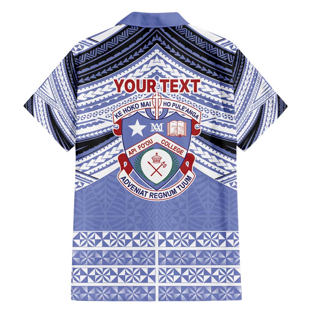 Personalised Tonga Apifoou College Family Matching Puletasi and Hawaiian Shirt Polynesian Ngatu Tribal