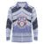 Personalised Tonga Apifoou College Long Sleeve Polo Shirt Polynesian Ngatu Tribal