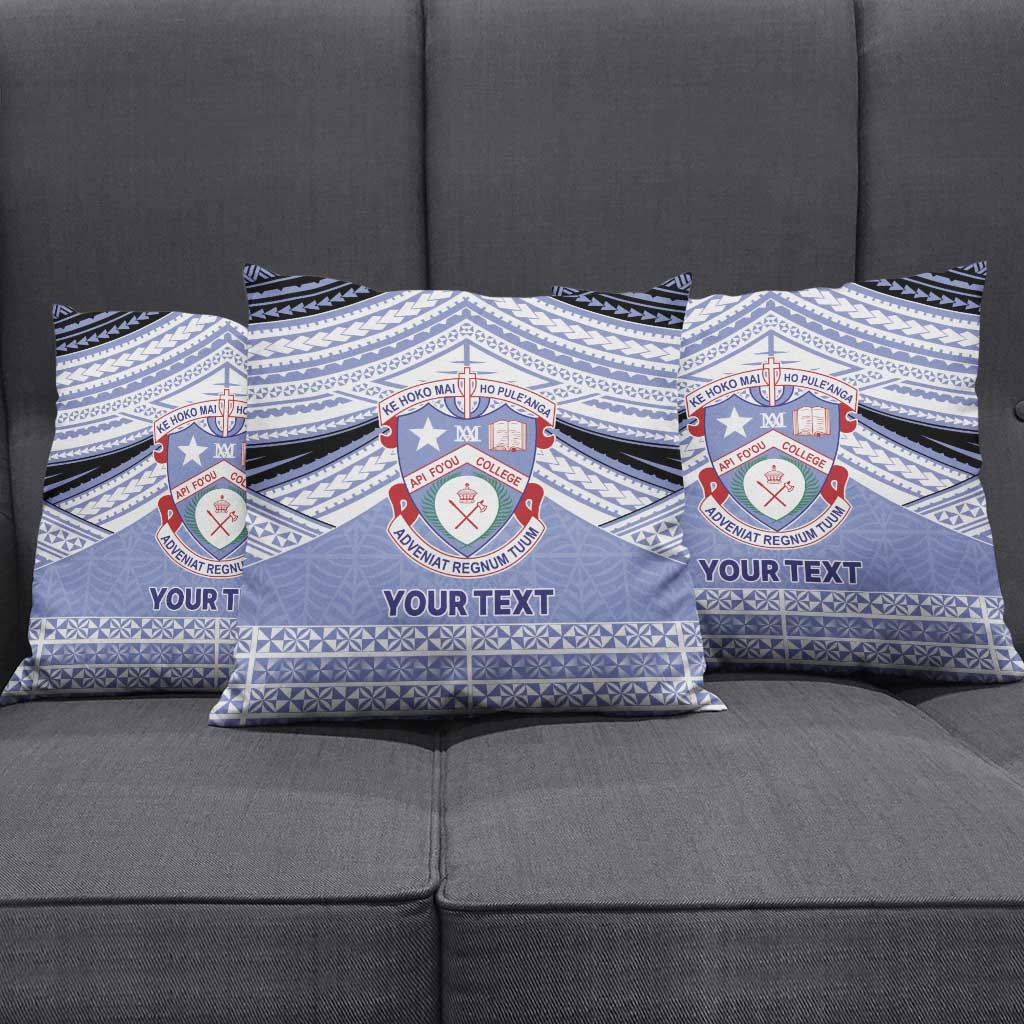Personalised Tonga Apifoou College Pillow Cover Polynesian Ngatu Tribal - Polynesian Pride