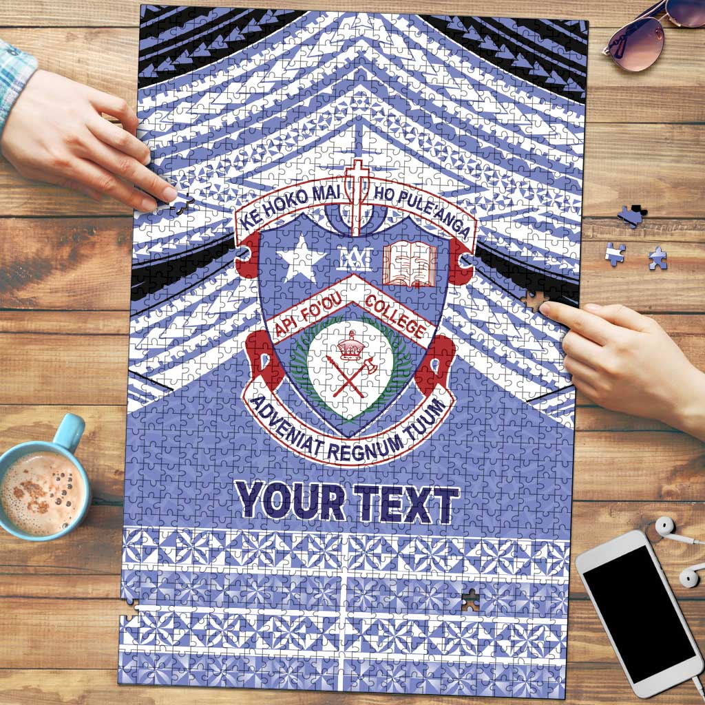 Personalised Tonga Apifoou College Puzzle Polynesian Ngatu Tribal - Polynesian Pride