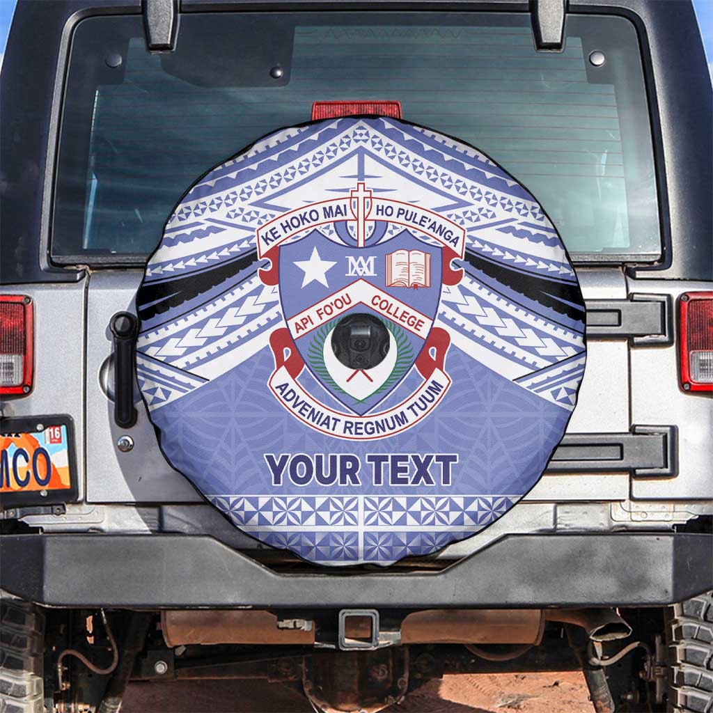 Personalised Tonga Apifoou College Spare Tire Cover Polynesian Ngatu Tribal