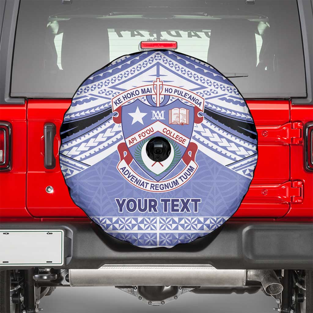 Personalised Tonga Apifoou College Spare Tire Cover Polynesian Ngatu Tribal