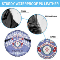 Personalised Tonga Apifoou College Spare Tire Cover Polynesian Ngatu Tribal