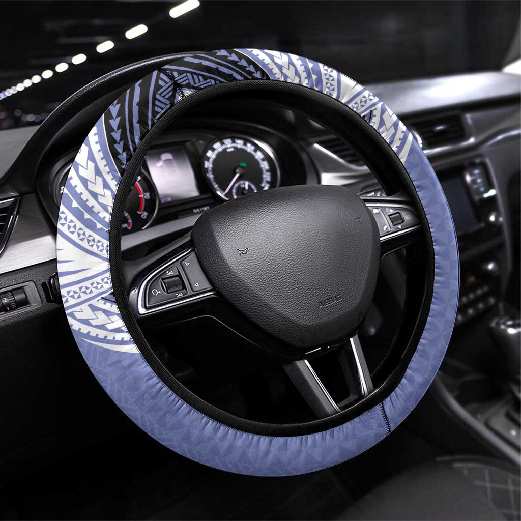 Tonga Apifoou College Steering Wheel Cover Polynesian Ngatu Tribal