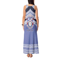 Personalised Tonga Apifoou College Tank Maxi Dress Polynesian Ngatu Tribal