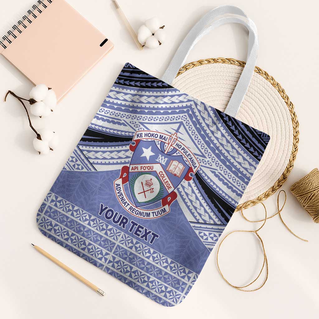 Personalised Tonga Apifoou College Tote Bag Polynesian Ngatu Tribal - Polynesian Pride