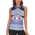 Personalised Tonga Apifoou College Women Sleeveless Polo Shirt Polynesian Ngatu Tribal