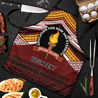 Personalised Tonga Beulah College Apron Polynesian Ngatu Tribal - Polynesian Pride