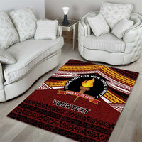 Personalised Tonga Beulah College Area Rug Polynesian Ngatu Tribal