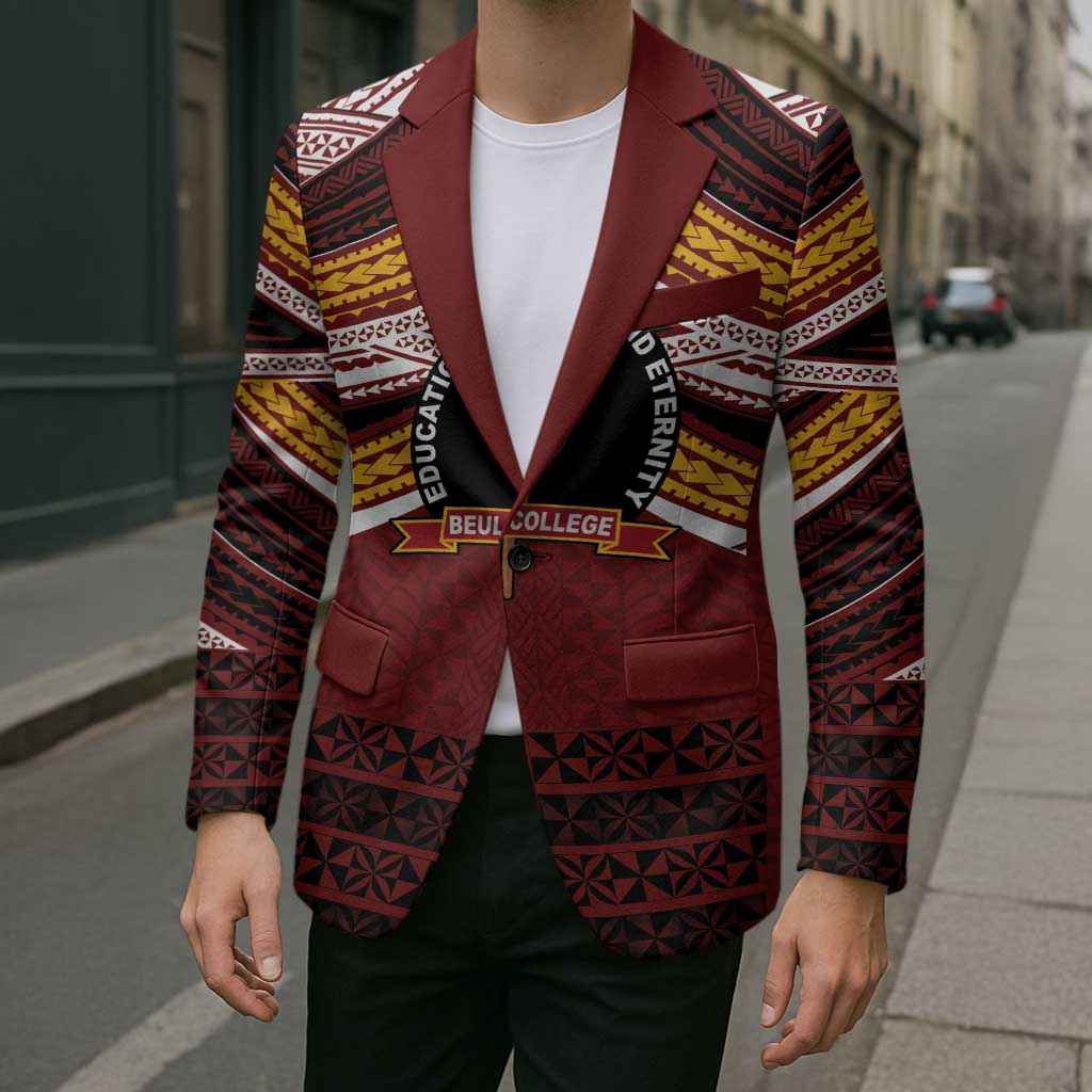 Personalised Tonga Beulah College Blazer Polynesian Ngatu Tribal - Polynesian Pride