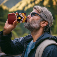 Personalised Tonga Beulah College 4 in 1 Can Cooler Tumbler Polynesian Ngatu Tribal