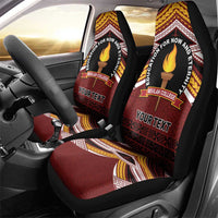 Personalised Tonga Beulah College Car Seat Cover Polynesian Ngatu Tribal