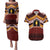 Personalised Tonga Beulah College Couples Matching Puletasi and Hawaiian Shirt Polynesian Ngatu Tribal