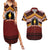 Personalised Tonga Beulah College Couples Matching Summer Maxi Dress and Hawaiian Shirt Polynesian Ngatu Tribal