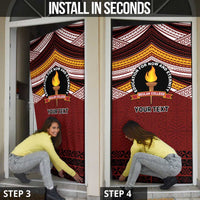 Personalised Tonga Beulah College Door Cover Polynesian Ngatu Tribal - Polynesian Pride