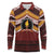 Personalised Tonga Beulah College Long Sleeve Polo Shirt Polynesian Ngatu Tribal