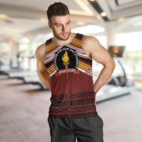 Personalised Tonga Beulah College Men Tank Top Polynesian Ngatu Tribal