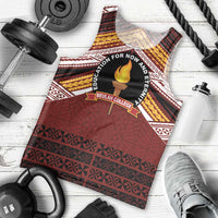 Personalised Tonga Beulah College Men Tank Top Polynesian Ngatu Tribal