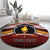 Personalised Tonga Beulah College Round Carpet Polynesian Ngatu Tribal