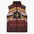 Personalised Tonga Beulah College Sleeveless Puffer Jacket Polynesian Ngatu Tribal - Polynesian Pride
