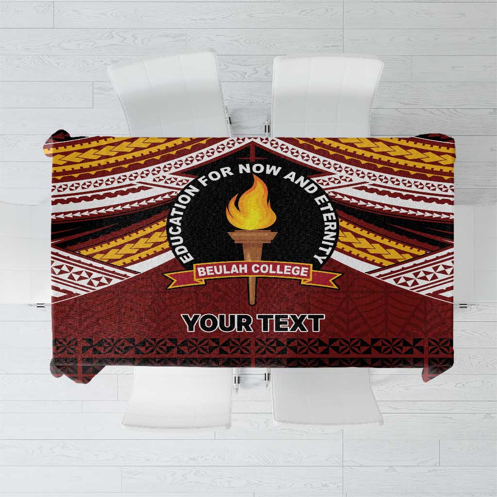 Personalised Tonga Beulah College Tablecloth Polynesian Ngatu Tribal