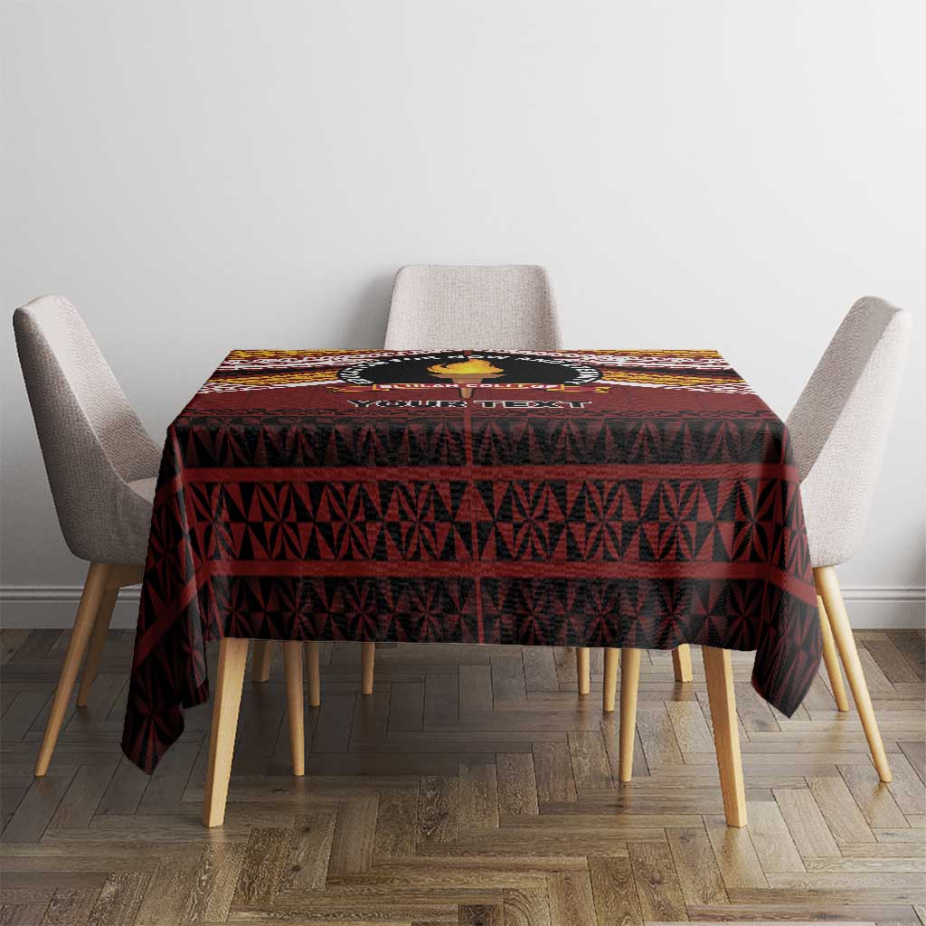 Personalised Tonga Beulah College Tablecloth Polynesian Ngatu Tribal