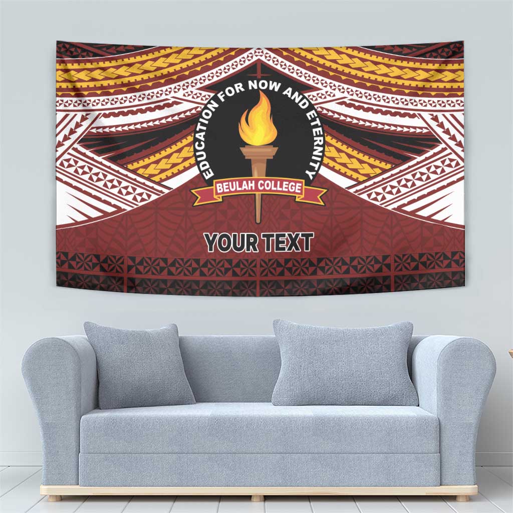 Personalised Tonga Beulah College Tapestry Polynesian Ngatu Tribal